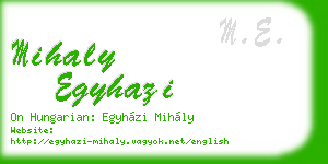 mihaly egyhazi business card